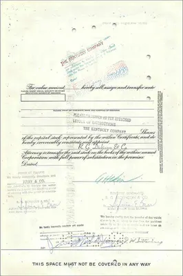 Ação da Great Atlantic & Pacific Tea Company — certificado de 1 ação — editor Morgan Guaranty Trust Company — Verso