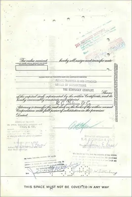 Certificat de parts de la Great Atlantic & Pacific Tea Company — série 0371399 — éditeur Morgan Guaranty Trust Company — Verso