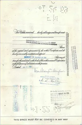 Aktienzertifikat der Great Atlantic & Pacific Tea Company — Mrs Mary C Meyer — n° 04002 — Rückseite