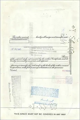 Action of the Great Atlantic & Pacific Tea Company — 100 shares — publisher Morgan Guaranty Trust Company — Back