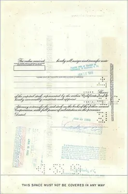 Action of the Great Atlantic & Pacific Tea Company — 100 shares — publisher First National City Bank — Back
