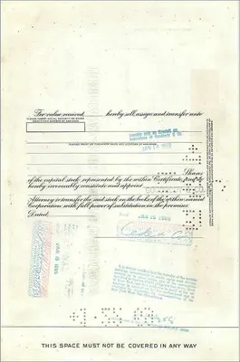 100 Shares of the Great Atlantic & Pacific Tea Company — Publisher First National City Bank — Back