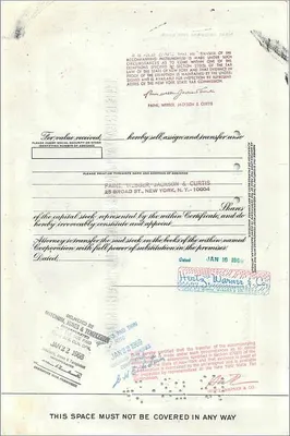 Action of the Great Atlantic & Pacific Tea Company — 100 shares — publisher Morgan Guaranty Trust Company — Back