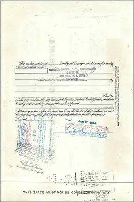 Share of the Great Atlantic & Pacific Tea Company — 100 shares — publisher First National City Bank — Back