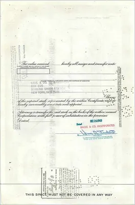 Certificate of 100 shares of the Great Atlantic & Pacific Tea Company — Bache & Co. Incorporated — Back