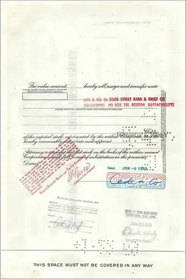 Certificado de 100 acciones de la Great Atlantic & Pacific Tea Company — editor Cede & Co. — Reverso