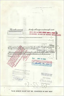 Action of the Great Atlantic & Pacific Tea Company — 100 shares — publisher Morgan Guaranty Trust Company — Back