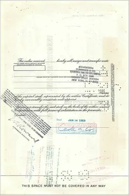 Akcja Great Atlantic & Pacific Tea Company — 100 akcji — wydawca First National City Bank — Rewers