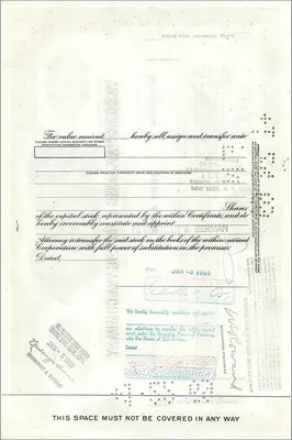 Acción de la Great Atlantic & Pacific Tea Company — 100 acciones — editor First National City Bank — Reverso