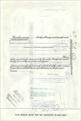 Action de la Great Atlantic & Pacific Tea Company — Cede & Co. — éditeur First National City Bank — Verso