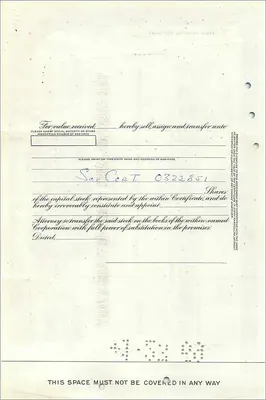 Certificato della Great Atlantic & Pacific Tea Company — Louis & Lucille L. Bogdan — n° 0403793 — Verso