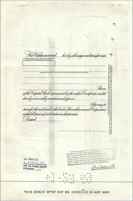 Share Certificate of the Great Atlantic & Pacific Tea Company — Aaron Goldberg — dated February 21, 1963 — Back