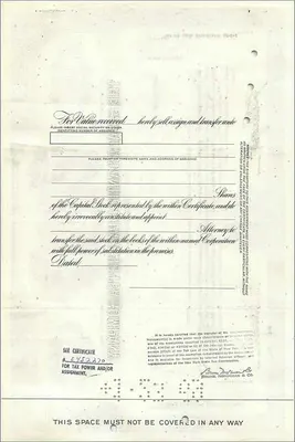 Great Atlantic & Pacific Tea Companyの株式 — Aaron Goldberg — 系列15 — 発行者 First National City Bank — 裏面
