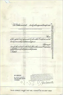 Shareholder of the Great Atlantic & Pacific Tea Company — Aaron Goldberg — 1961 — Back