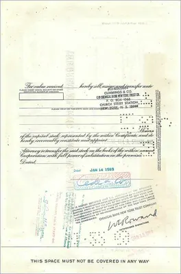 Działanie Great Atlantic & Pacific Tea Company — 100 akcji — wydawca Morgan Guaranty Trust Company — Rewers