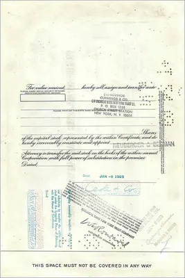 Action of the Great Atlantic & Pacific Tea Company — 100 shares — Publisher Morgan Guaranty Trust Company — Back