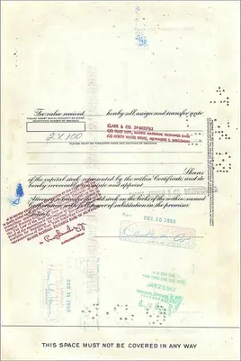 Action de la Great Atlantic & Pacific Tea Company — 100 actions — éditeur : American Bank Note Company — Verso