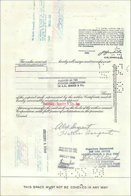 Działanie Great Atlantic & Pacific Tea Company — 1 akcja — wydawca American Bank Note Company — Rewers