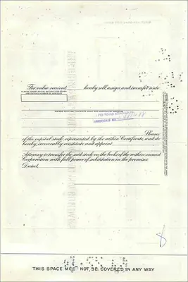Action de la Great Atlantic & Pacific Tea Company — Amalia Simonetti — 20 actions — 1925 — Rewers