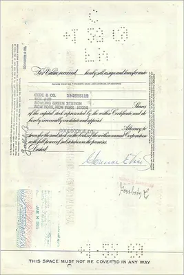 Aktienzertifikat der Great Atlantic & Pacific Tea Company — Clarence E. Vick — datiert 21. März 1880 — Rückseite