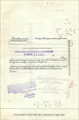 Great Atlantic & Pacific Tea Companyの株式 — 100株 — 発行者 First National City Bank — 裏面