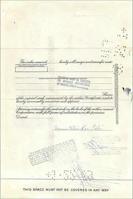 Share of the Great Atlantic & Pacific Tea Company — 100 shares — publisher not visible — Back