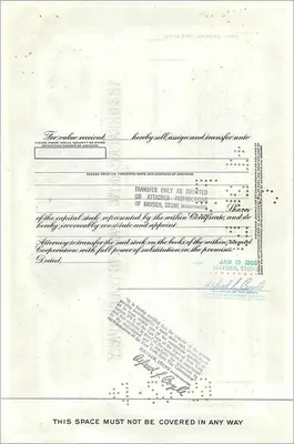 Działanie Great Atlantic & Pacific Tea Company — 100 akcji — wydawca Morgan Guaranty Trust Company — Rewers