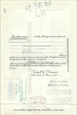 Aktie der Great Atlantic & Pacific Tea Company — 1 Aktie — Verlag Morgan Guaranty Trust Company — Rückseite