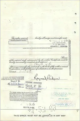 Certificado de ações da Great Atlantic & Pacific Tea Company — editor American Bank Note Company, n° 0492141 — Verso