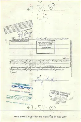 Acción de la Great Atlantic & Pacific Tea Company — Larry Small — n° 0455093 — Reverso