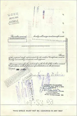 Action of the Great Atlantic & Pacific Tea Company — Mrs Louise A De Rosa — 100 shares — publisher First National City Bank — Back
