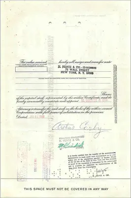 Great Atlantic & Pacific Tea Company'nin Hareketi — 100 Hareket — American Bank Note Company Yayımcısı — Arka yüz