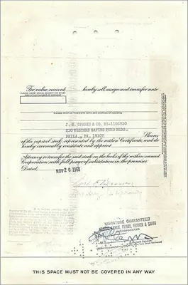Aktie der Great Atlantic & Pacific Tea Company — 100 Aktien — Verlag First National City Bank — Rückseite