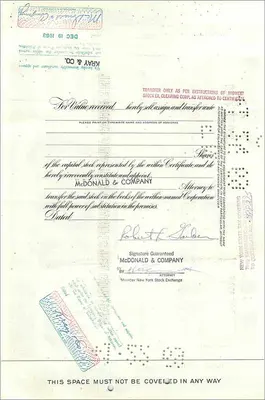 Certificate of the Great Atlantic & Pacific Tea Company — 2 shares — publisher Morgan Guaranty Trust Company — Back