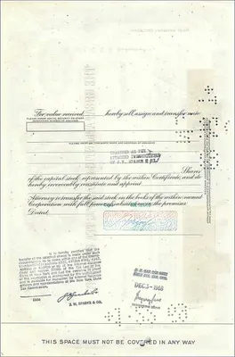 Action of the Great Atlantic & Pacific Tea Company — Gregory & Sons — No. 0525234 — Back