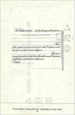 Certyfikat akcji Great Atlantic & Pacific Tea Company — wydawca The First National City Bank of New York, nr 0231985 — Rewers