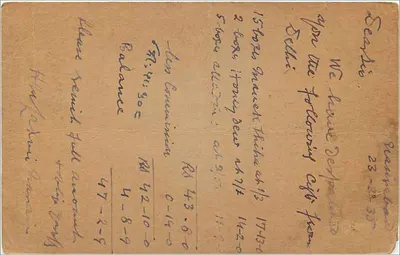 Bhilwara — indyjska kartka pocztowa z znaczkiem 9 annas — wydawca India Post — Rewers