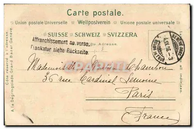 Dzieci w tradycyjnych strojach appenzellońskich — H.G. & Co. Z., Dep. Nr. 10264 — Rewers