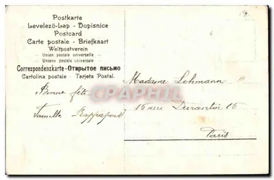 Crianças em um barco — flores e trevo — lembrança de setembro de 1906 — Verso