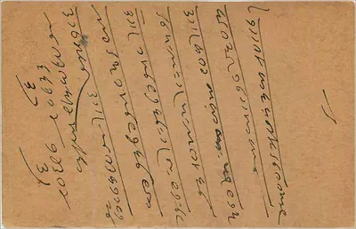 Carte postale indienne — Malakhera (Gujarat) — éditeur non visible — Rewers