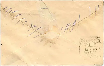 Karta pocztowa indyjska — Sainikpuri, Sardarshah, Indie — wydawca R.L.O. nr 16-6-97 — Rewers