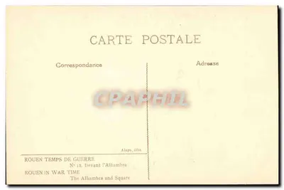 Rouen — Tempo de guerra — Aloys, editor, N° 12 — Verso
