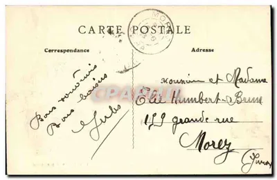 Lons-le-Saunier (Jura) — O Teatro e Rua dos Cordeliers — B.F. PARIS — Verso