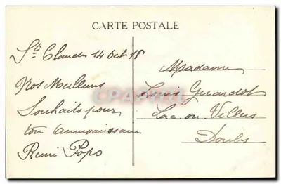 Saint-Claude (Jura) — Most Faubourg Marcel zbudowany w 1911 — Cliché E. Mandrillon, fot., St-Claude (Jura) — Rewers