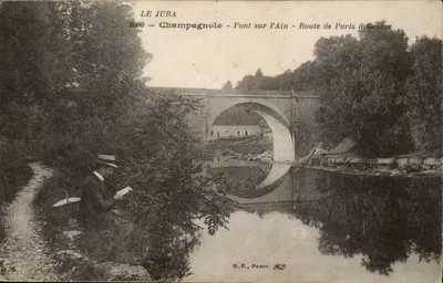 Champagnole - Ponte sobre o Ain - Estrada de Paris a Genebra — B. F., Paris