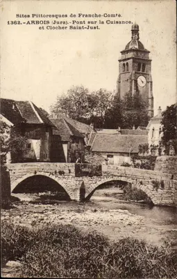 Arbois (Jura) — Ponte sobre a Cuisance e Torre de Saint-Just — Sites Pittoresques de Franche-Comté, n°1362