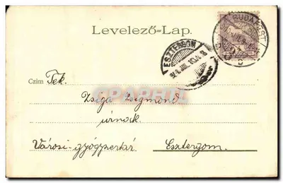 Bouquet van margrieten — antieke ansichtkaart — uitgever Feri-ba' (Budapest) n°283 — Achterkant