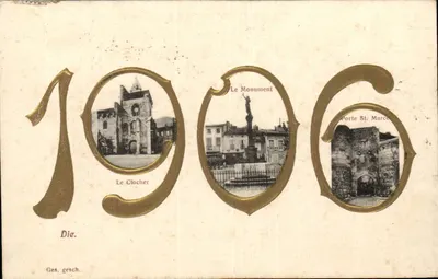 Die — O Campanário, O Monumento, Porta St. Marc — Pap. L. Rambaud, Die — 6902