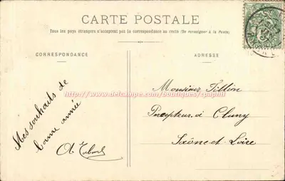 Fiore del Tè — Buon Anno — Edizione Bergeret — Verso