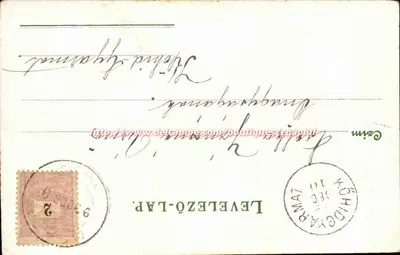 Bukiet błękitnych kwiatów — ilustracja — wydawca nieznany, nr 97 — Rewers
